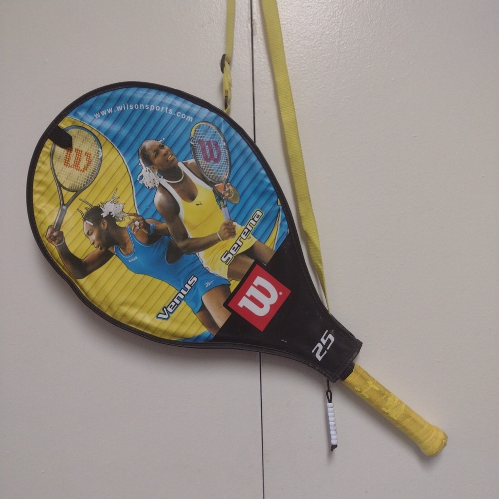 Wilson Venus Serena Williams 25 Junior Tennis Racquet with Head Cover Black